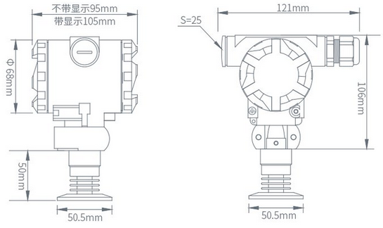 衛(wèi)生型壓力變送器(圖2) 衛(wèi)生型壓力變送器(圖2)